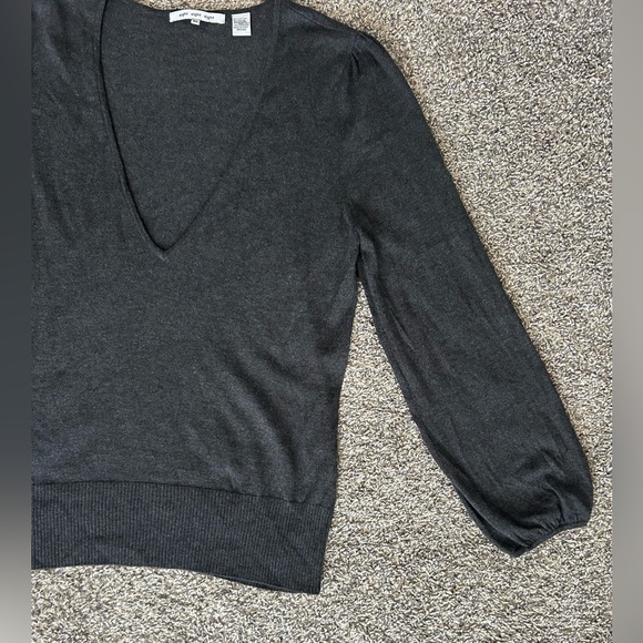 Eight eight eight cotton/rayon/angora/cashmere deep plunge sweater XL - Picture 2 of 11